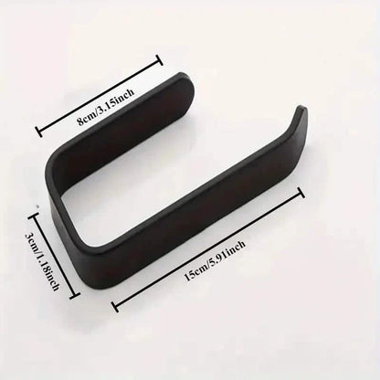 2-Pack: No-Drill Self-Adhesive Toilet Paper Holder – Black & White
